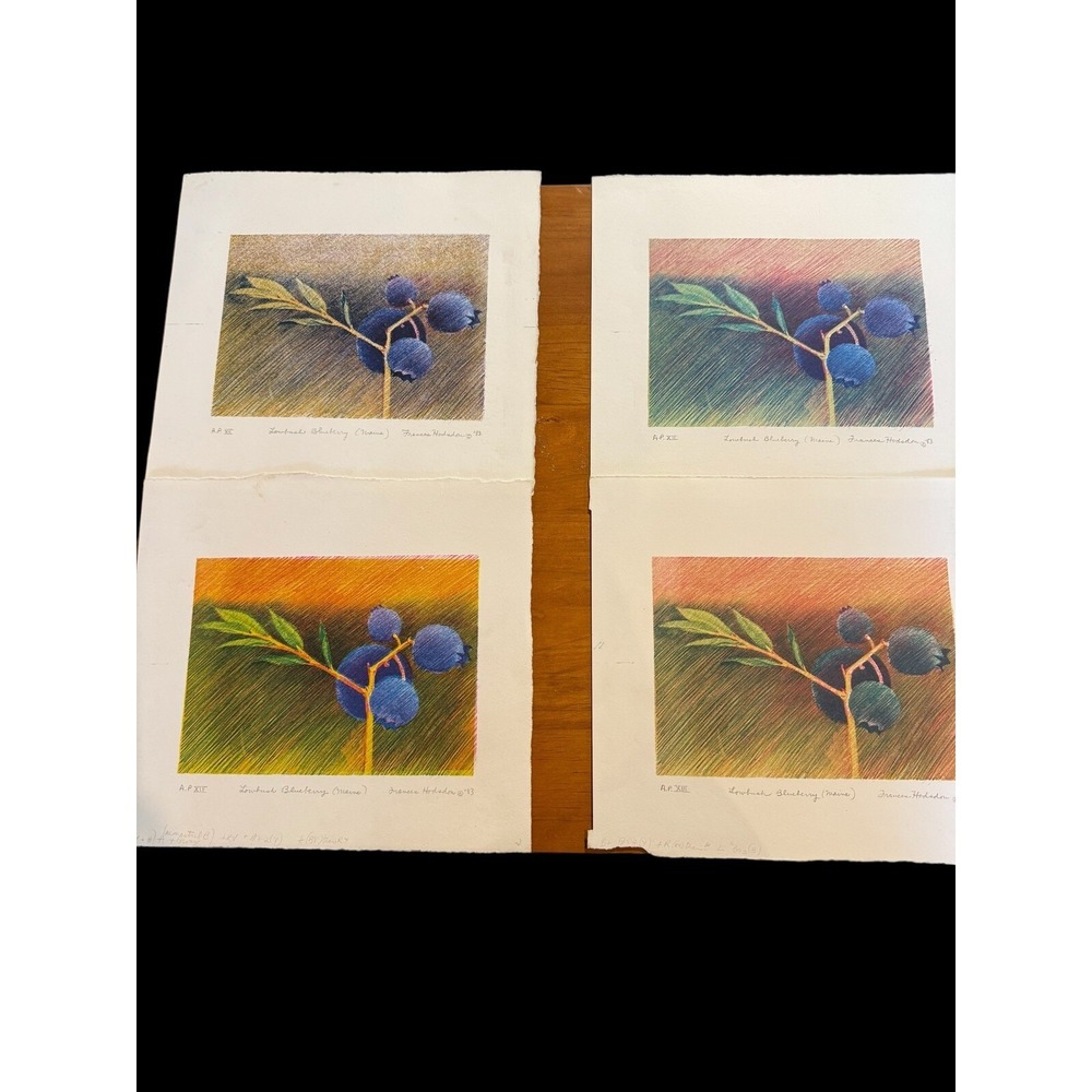 Vintage RARE Series Of Prints By Artist Frances Hodsdon SIGNED originals